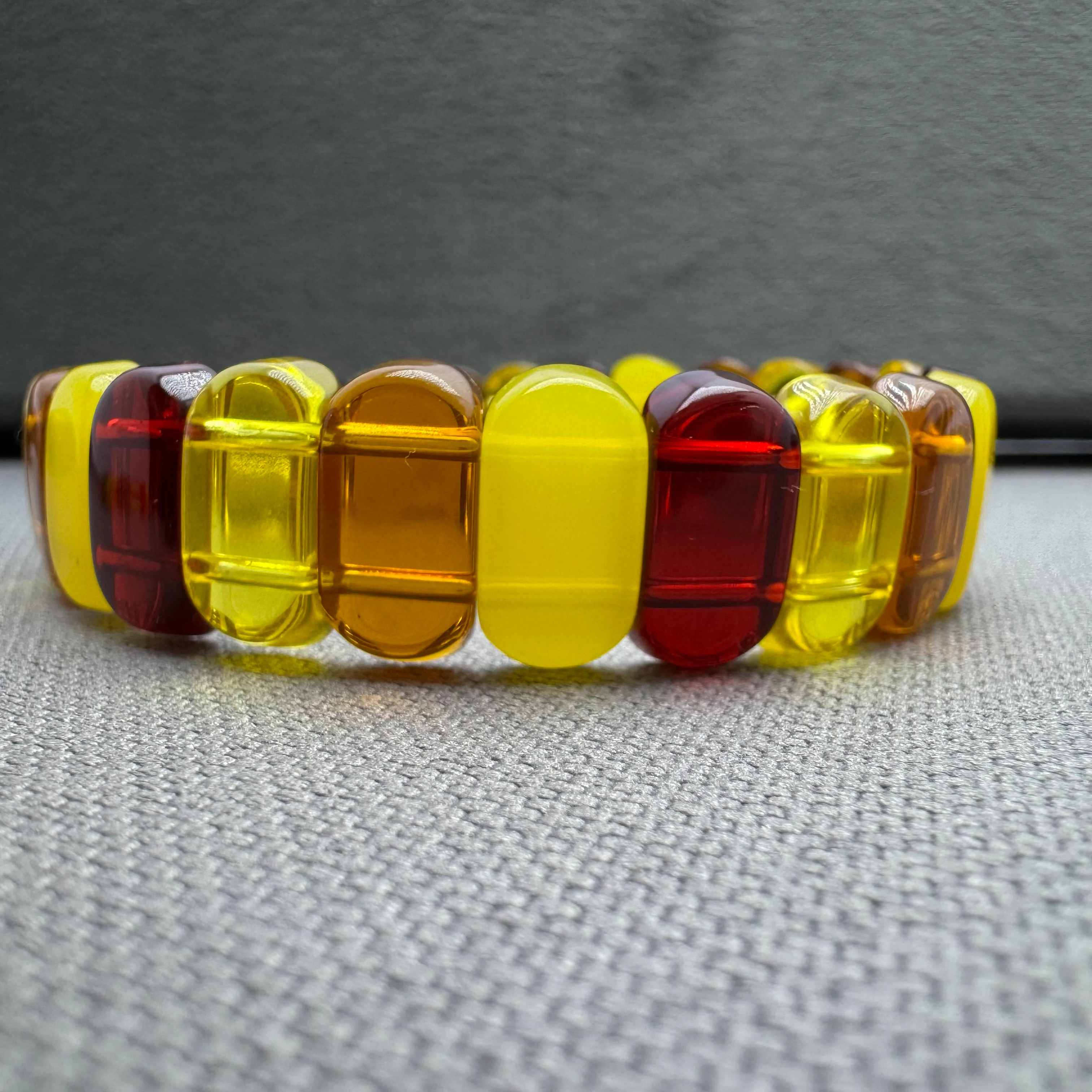 Yetişkin Ateş Kehribar Renk Karması Üst Düzey Unisex Yetişkin Kehribar Bileklik